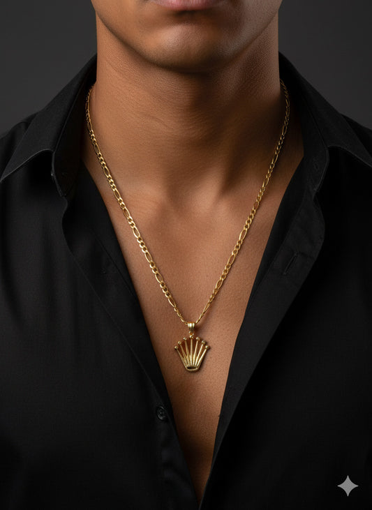 Cadena Fígaro clásica de 4mm en Oro 10K. Incluye dije. 24 pulgadas de longitud. Máxima elegancia para él y para ella.