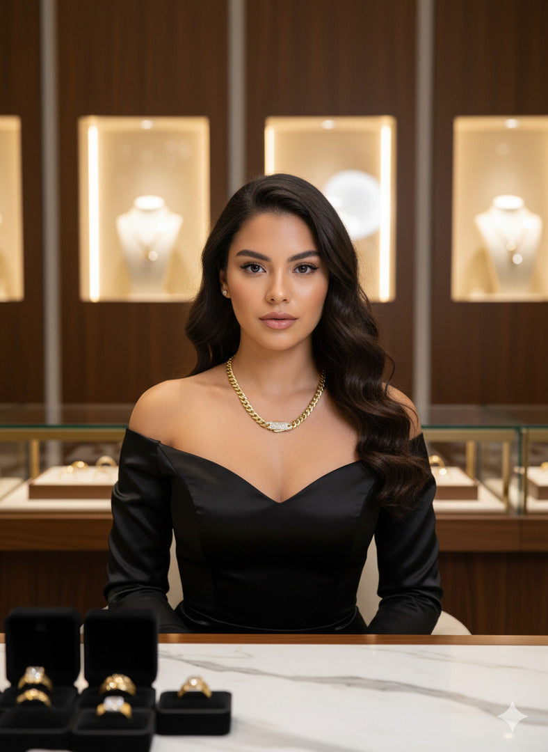 La colección más glamurosa de Gargantillas de Oro 10K. Diseños modernos y ajustados para un lujo que atrae miradas. Calidad premium en ideljewelry.com