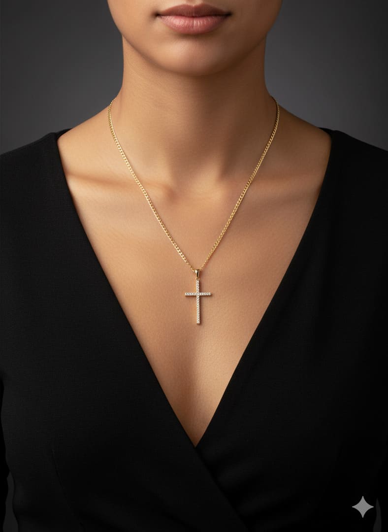 Cadena Corte Brillo fina de Oro 10K y 2mm. Incluye dije. 18 pulgadas. Delicadeza y brillo en ideljewelry.com