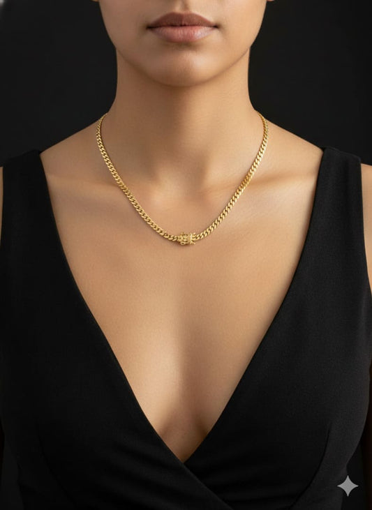 Cuban Link esencial de Oro 10K de 3mm. 18 pulgadas. El símbolo de la moda y la abundancia. ¡Compra en ideljewelry!